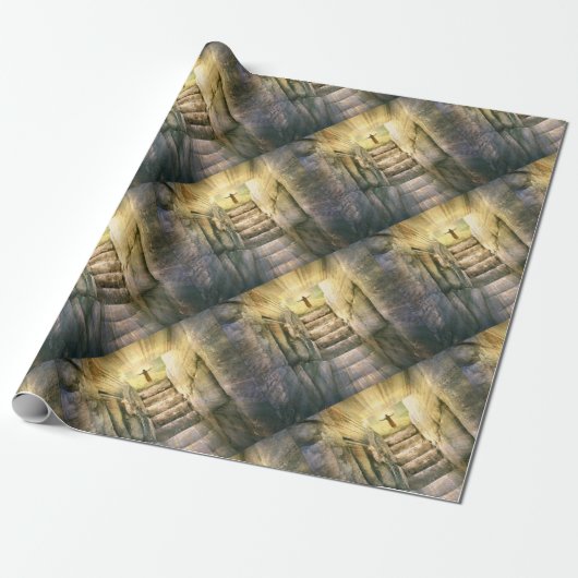 Jesus an leerer Grab-Ostern-Auferstehung Geschenkpapier (Ungerollt)