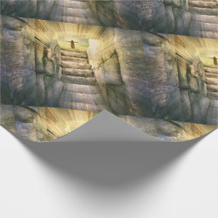 Jesus an leerer Grab-Ostern-Auferstehung Geschenkpapier