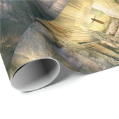 Jesus an leerer Grab-Ostern-Auferstehung Geschenkpapier (Rolleneckpunkt)