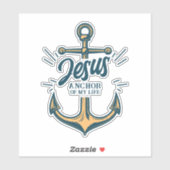 Jesus Anchor meines Lebens Aufkleber (Blatt)