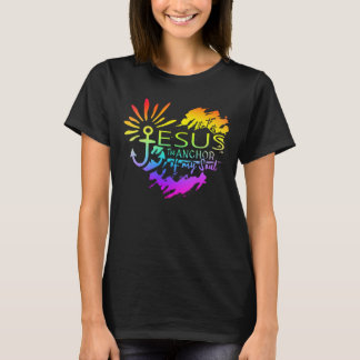 Jesus Anchor of My Soul – Heart Cross T-Shirt