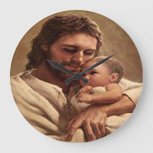 Jesus and Child  Große Wanduhr