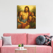 Jesus and Children™ LDS Wall Art Leinwand (Insitu (Wohnzimmer))