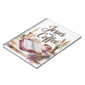 Jesus and Coffee, Christian faith notebook  Notizblock (Linke Seite)