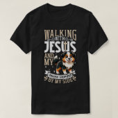 Jesus and dog English Shepherd T-Shirt (Design vorne)