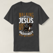 Jesus and dog Mountain Cur T-Shirt (Design vorne)