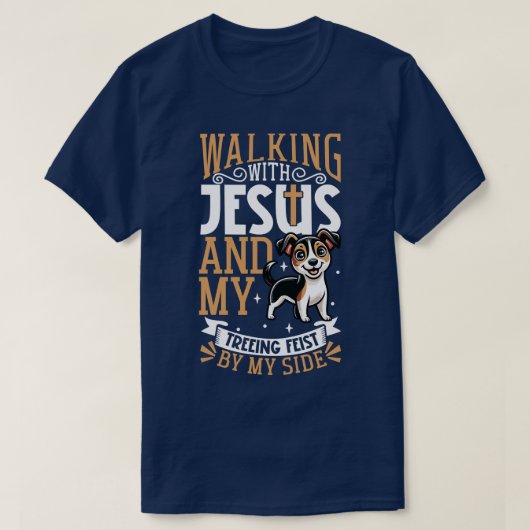 Jesus and dog Mountain Feist T-Shirt (Design vorne)