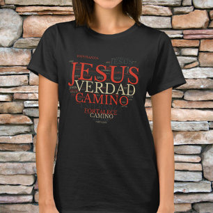 Jesus and Faith Heart Women's Christlich Spanisch T-Shirt