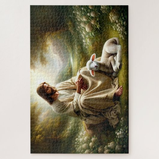 Jesus and Lamb Puzzle (Vertikal)