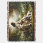 Jesus and Lamb Throw Blanket Decke (Vorderseite Vertikal)