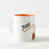 Jesus and My Tea Mug Zweifarbige Tasse (Vorderseite Links)
