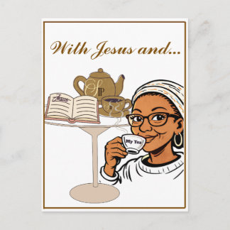 Jesus and My Tea Stationery Postkarte