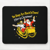 Jesus And Santa The Boys Are Back In Town Funny Ch Mousepad (Vorne)