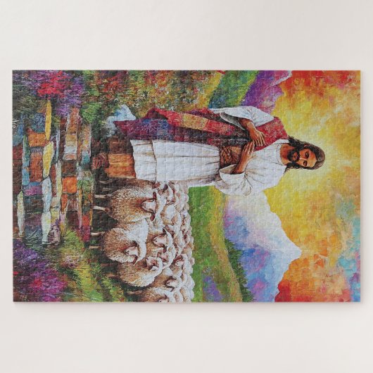 Jesus and Sheep Puzzle (Horizontal)