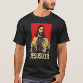 Jesus and Synthesizer Techno T-Shirt (Vorderseite)