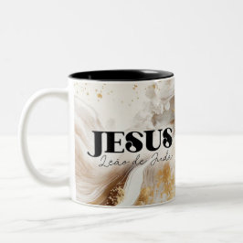 Jesus and the Lion of Judah Mug Zweifarbige Tasse