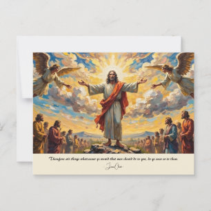 Jesus Angels und eine Menschenmenge Postkarte