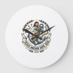 Jesus Anker Hoffnung Siegel Jesus Anker Hoffnung S Große Wanduhr