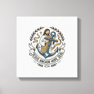 Jesus Anker Hoffnung Siegel Jesus Anker Hoffnung S Leinwanddruck