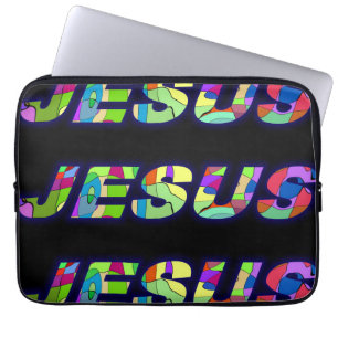 Jesus Anmeldung in mehreren Farben  Laptopschutzhülle