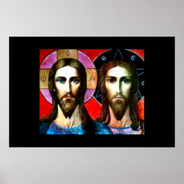 Jesus & Antichrist Nouveau Print Poster