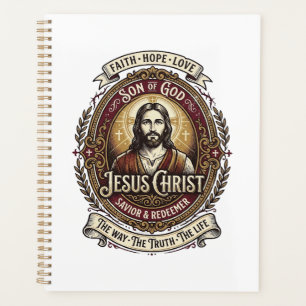 Jesus Antiques Erbstück Grafik T-Shirt Christliche Planer