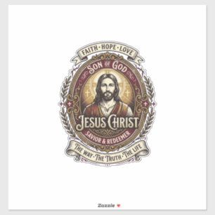 Jesus Antiquitäten Erbstück Grafik T-Shirt Christl Aufkleber