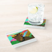 Jesus Antwort Glasuntersetzer (Schrägansicht)