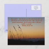 Jesus antwortete:" "Liebe den Herrn, deinen Gott,  Postkarte (Vorne/Hinten)