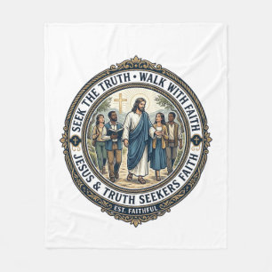 Jesus-Apologetik-Theologie-Nerd-Shirt auf Glauben  Fleecedecke