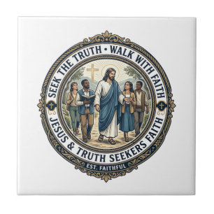 Jesus Apologetik Theologie Nerd-Shirt Glaube Fliese