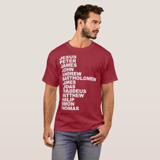 Jesus Apostel Jesus und die zwölf Jünger T-Shirt (Vorne ganz)