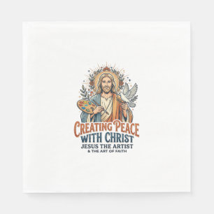 Jesus Aquarell-Hobby-T-Shirt Inspirierend Glaube Serviette