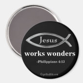 Jesus arbeitet Wunder gotGod316.com Magnet (Vorderseite/Rückseite)