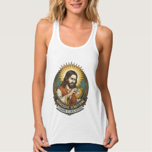 Jesus ärgert sich über das Schälen von Aufkleberpa Tank Top
