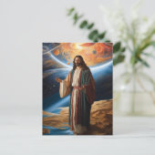 *~* Jesus Arms Planet Universe Earth AP50 Cosmos Postkarte (Stehend Vorderseite)