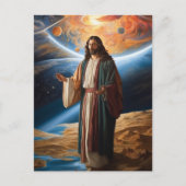 *~* Jesus Arms Planet Universe Earth AP50 Cosmos Postkarte (Vorderseite)