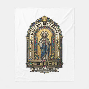 Jesus Art Deco Gospel Jesus Art Deco Christlicher  Fleecedecke