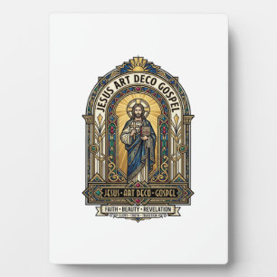Jesus Art Deco Gospel Jesus Art Deco Christlicher  Fotoplatte