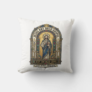 Jesus Art Deco Gospel Jesus Art Deco Christlicher  Kissen