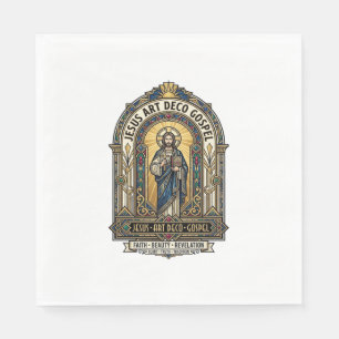 Jesus Art Deco Gospel Jesus Art Deco Christlicher Serviette