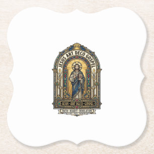 Jesus Art Deco Gospel Jesus Art Deco Christlicher  Untersetzer