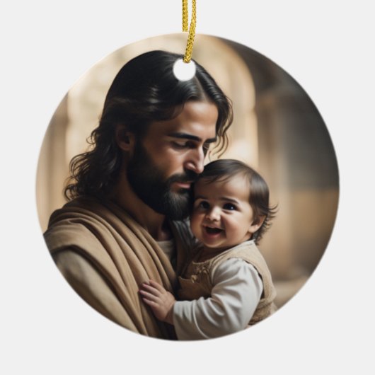 Jesus Art Keramik Ornament (Vorne)