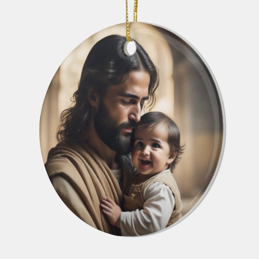 Jesus Art Keramik Ornament (Links)