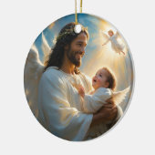 Jesus Art Keramik Ornament (Links)