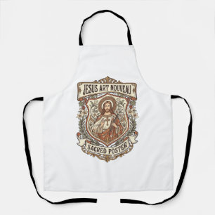 Jesus Art Nouveau Heiliger Poster Jesus Art Nouvea Schürze
