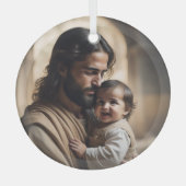 Jesus Art Ornament Aus Glas (Vorderseite)