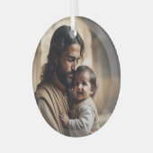 Jesus Art Ornament Aus Glas (Vorderseite links)