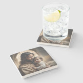 Jesus Art Steinuntersetzer (Seitenansicht)