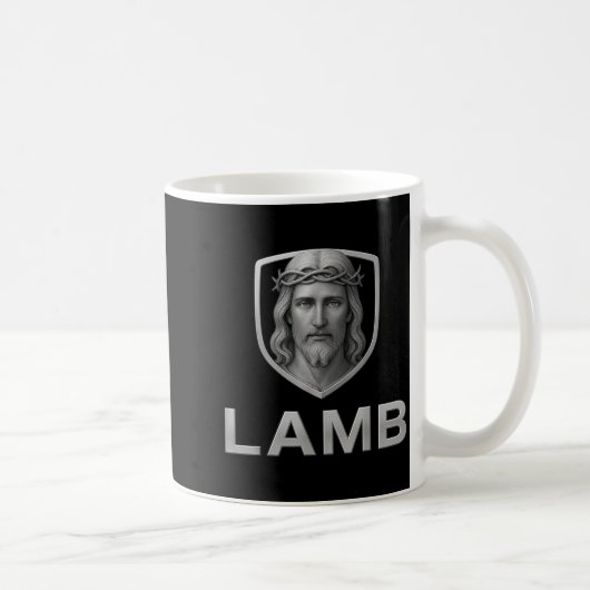 Jesus As The Lamb Iconic Christian Image  Kaffeetasse (Rechts)